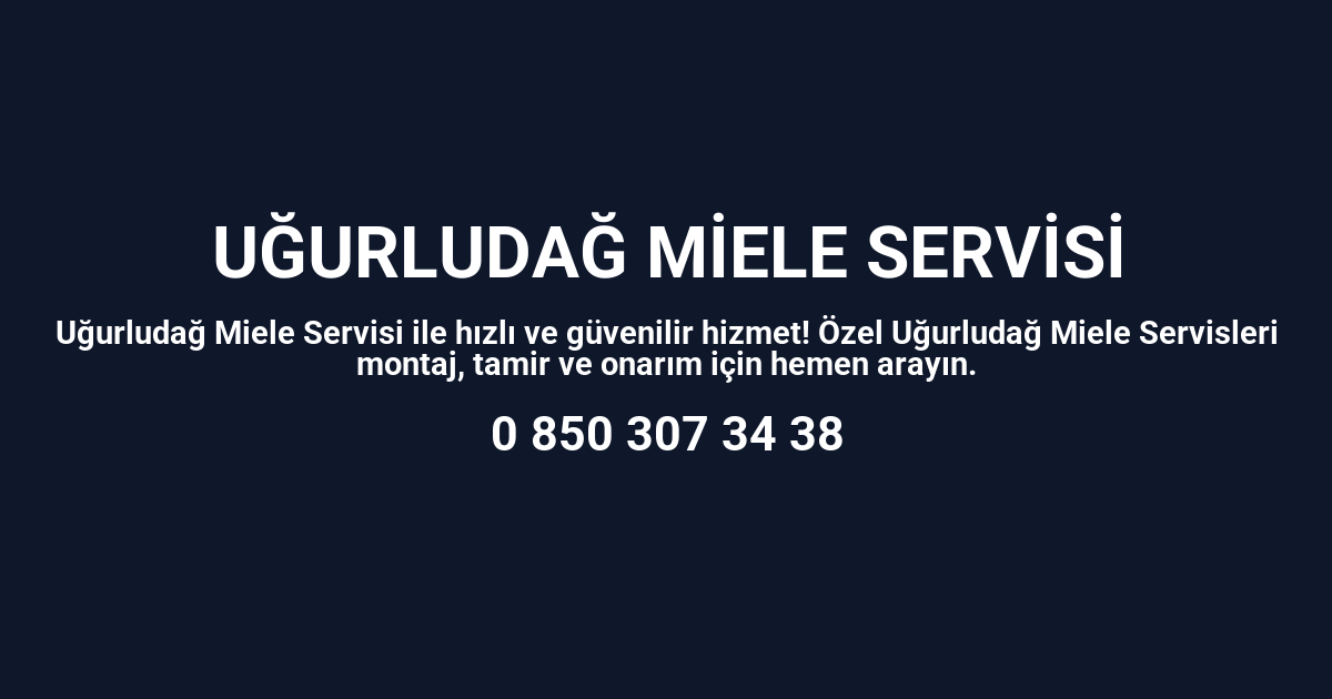 Uğurludağ Miele Servisi